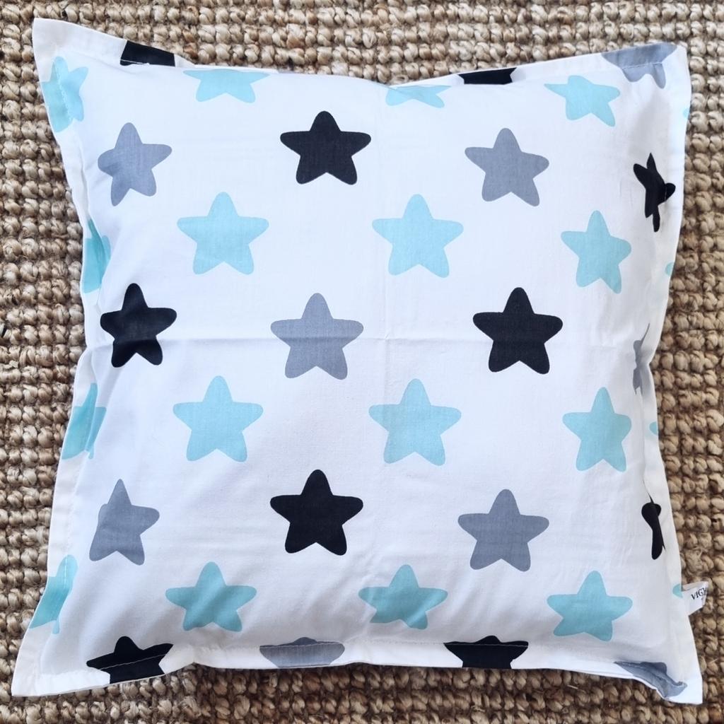 Подушка "Серо-голубые звезды"