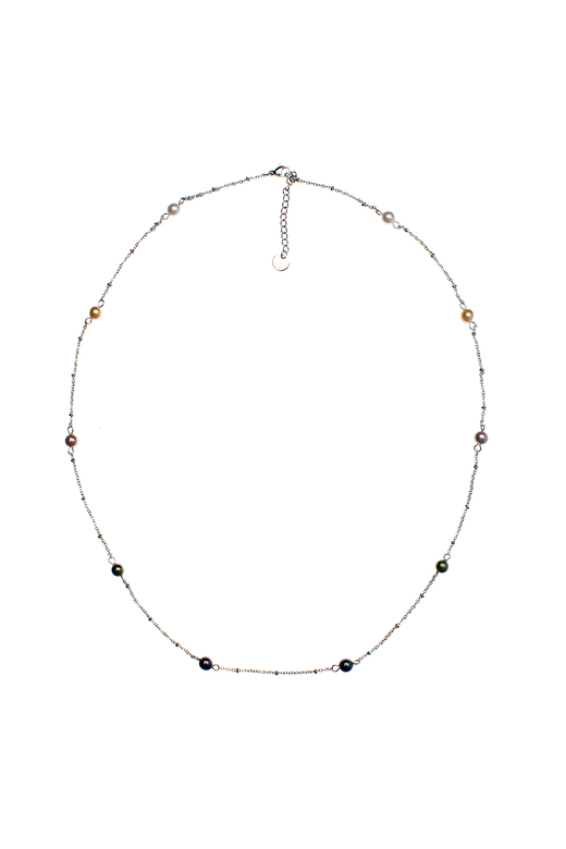 SABRINA SALIMBENI Колье с разноцветными жемчужинами.