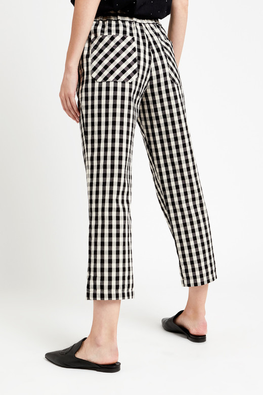 OTTOD'AME Брюки на мягком поясе в клетку vichy