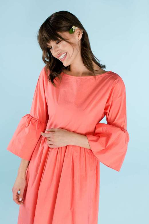 MIKIZA Платье с завышенной талией из поплина