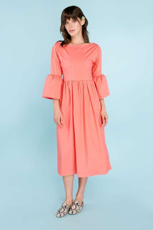 MIKIZA Платье с завышенной талией из поплина