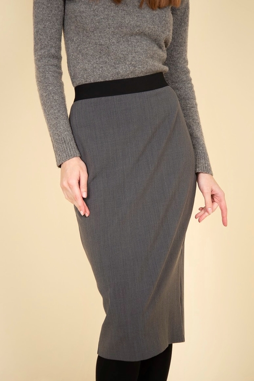 JUCCA Юбка-карандаш из шерсти тонкого кручения