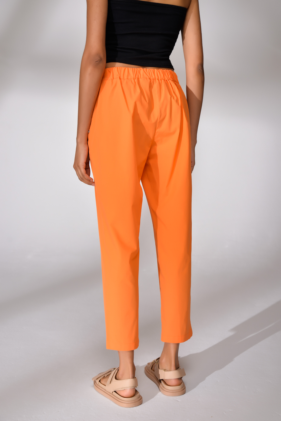 OTTOD’AME Брюки из воздушного поплина в цвете апельсина
