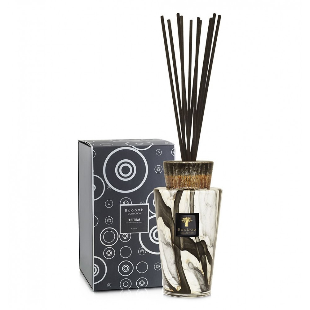 BAOBAB TOTEM Ваза-диффузор для аромата Marble из коллекции Stone из стекла с керамическим горлышком