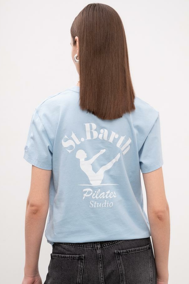 MC2 Saint Barth Футболка из премиального хлопка с принтом ‘Pilates studio’