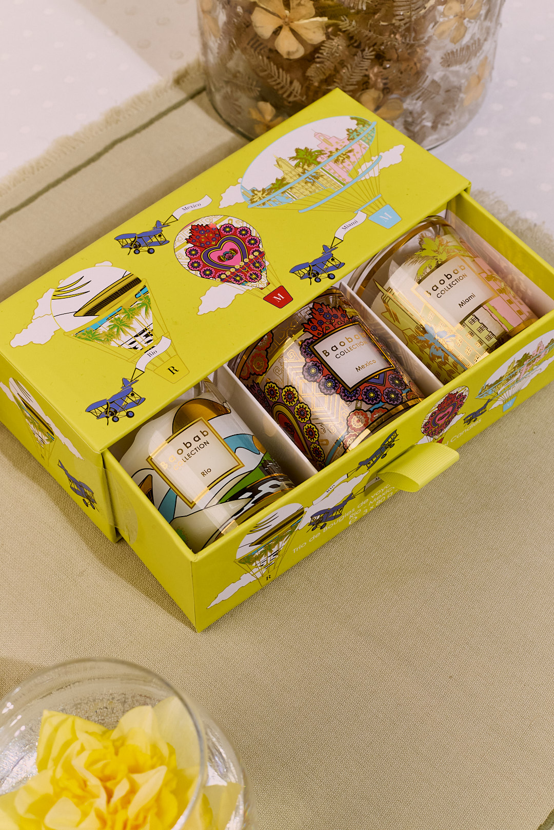 BAOBAB Лимитированный подарочный travel набор свечей: Rio, Mexico, Miami