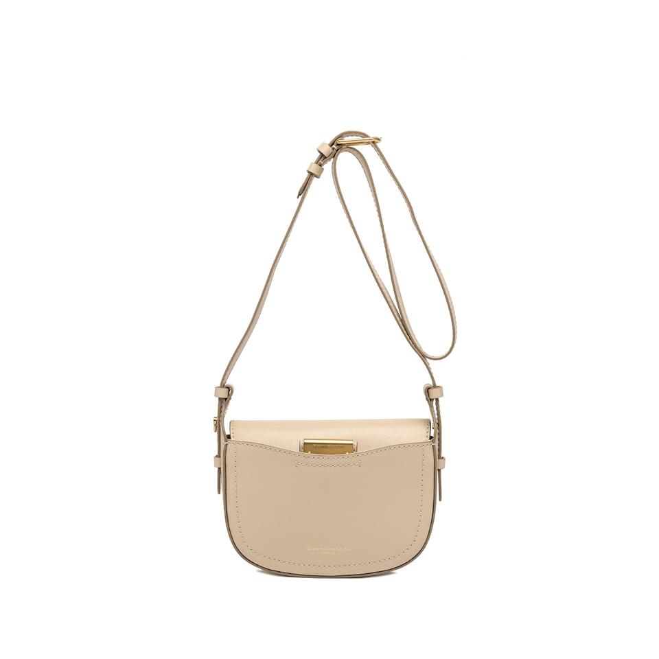 GIANNI CHIARINI Premium Сумка в форме седла с латунной деталью Sandy в кремовом оттенке