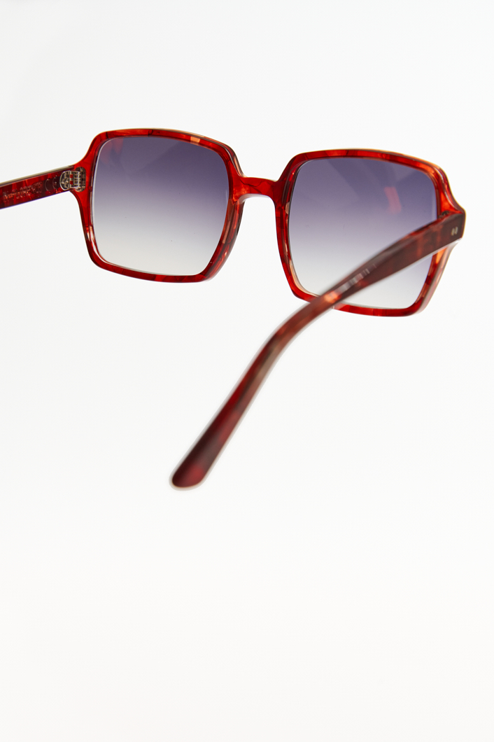 ANTICA OCCHIALERIA Солнцезащитные очки DIANA в фактурной оправе в фактурной оправе оттенка бордо