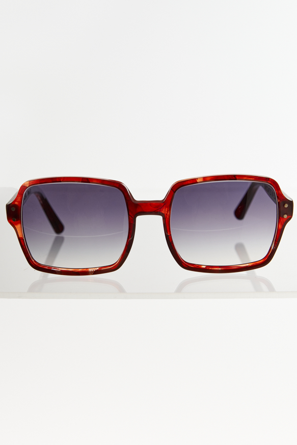 ANTICA OCCHIALERIA Солнцезащитные очки DIANA в фактурной оправе в фактурной оправе оттенка бордо