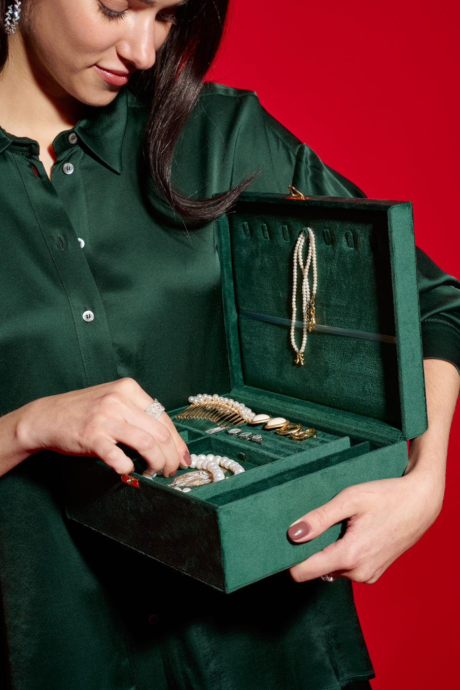 SITIS Шкатулка для украшений Emerald, двухуровневая