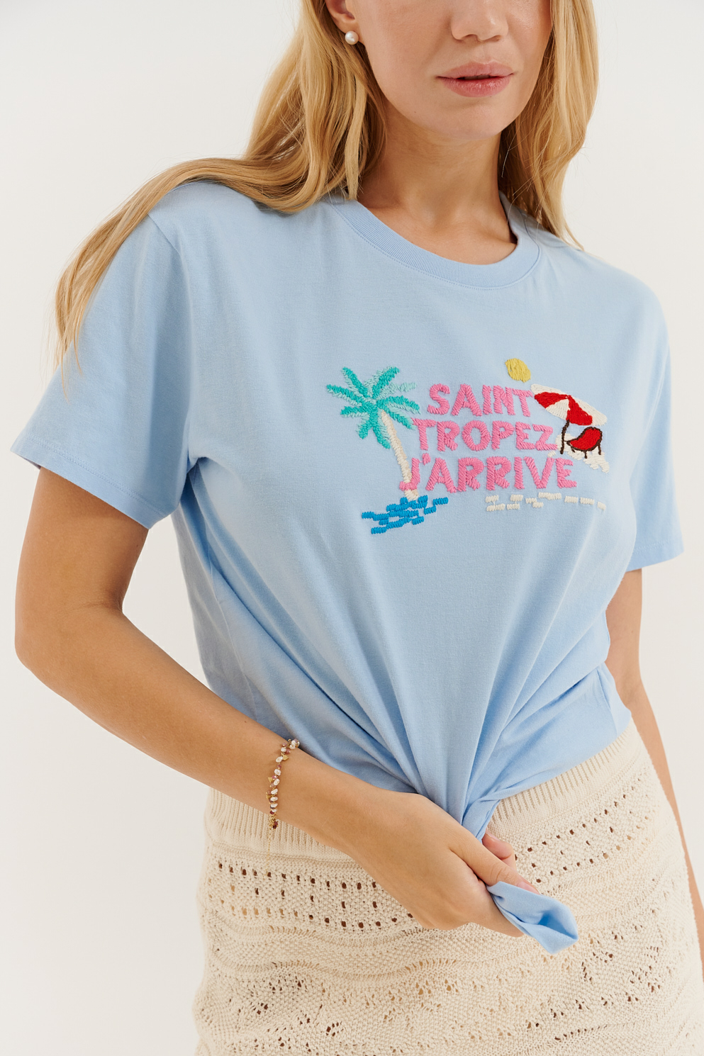 MC2 Saint Barth Футболка из хлопка с надписью "St. Tropez"