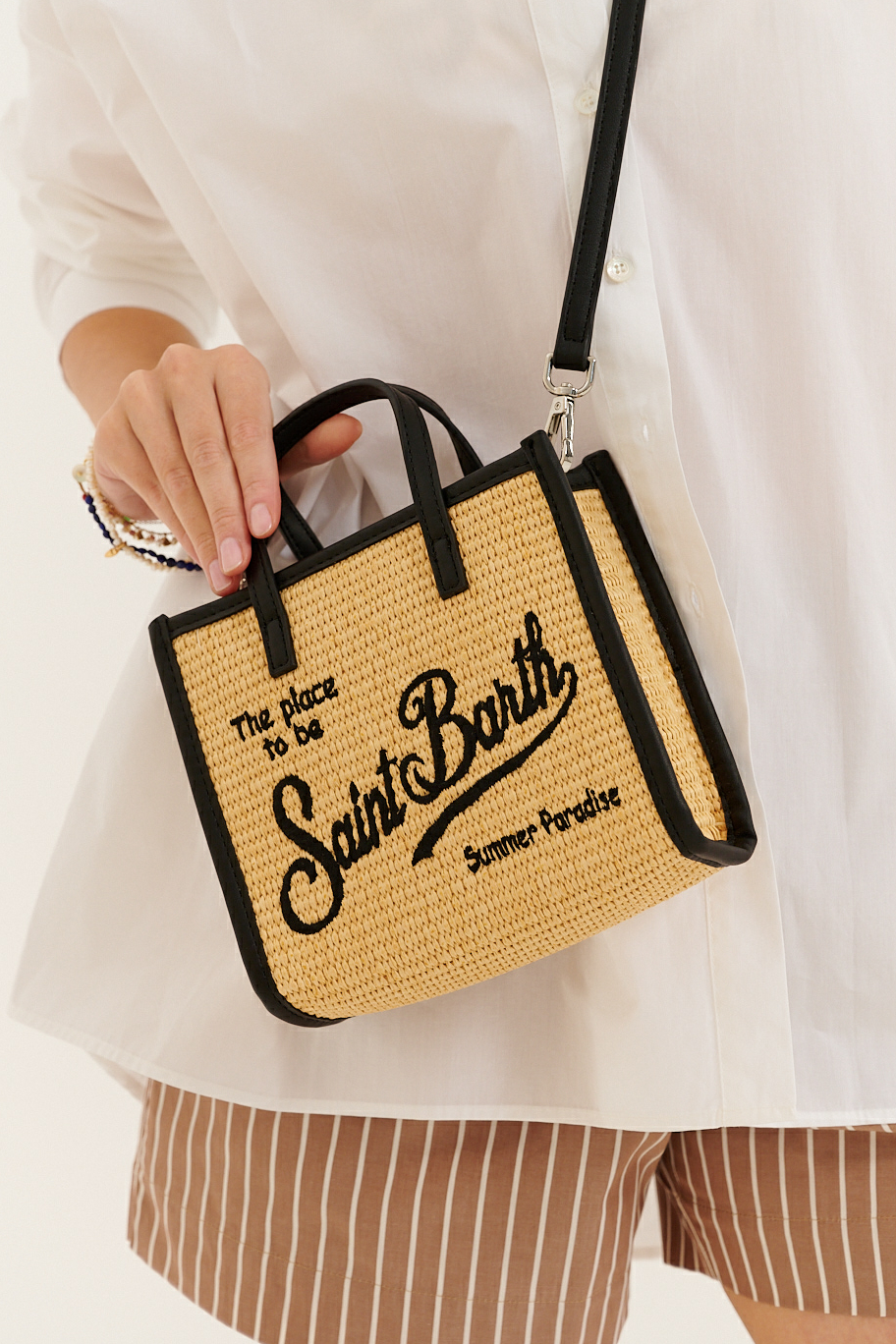 MC2 Saint Barth Сумка-мини Vivian со съемным ремешком и фирменной вышивкой