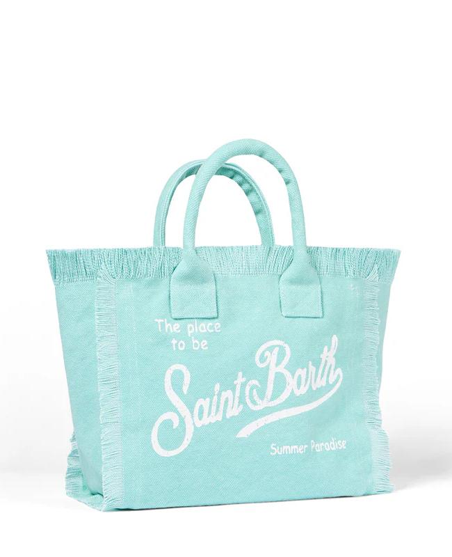 MC2 Saint Barth Сумка COLETTE из хлопка канвас лазурного оттенка