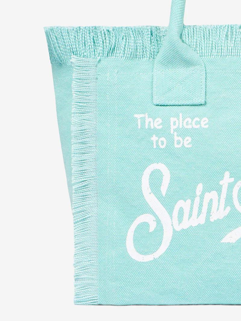 MC2 Saint Barth Сумка COLETTE из хлопка канвас лазурного оттенка