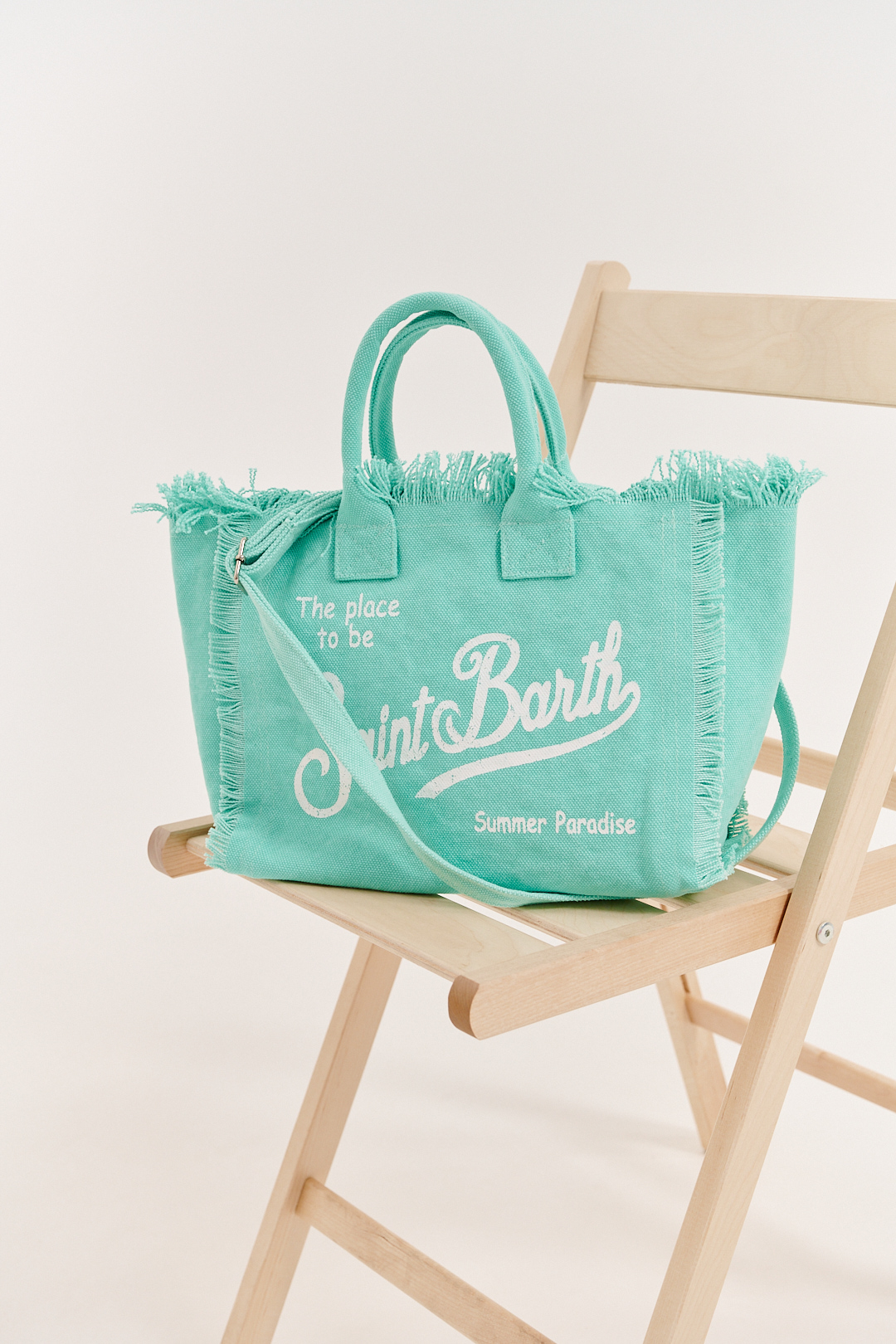 MC2 Saint Barth Сумка COLETTE из хлопка канвас лазурного оттенка