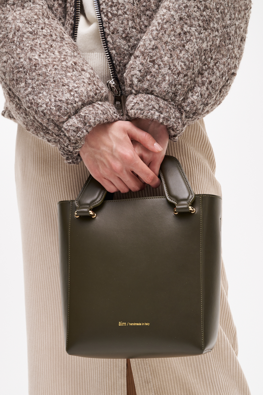 Āim Сумка SOPHIA mini в коже оттенка хаки