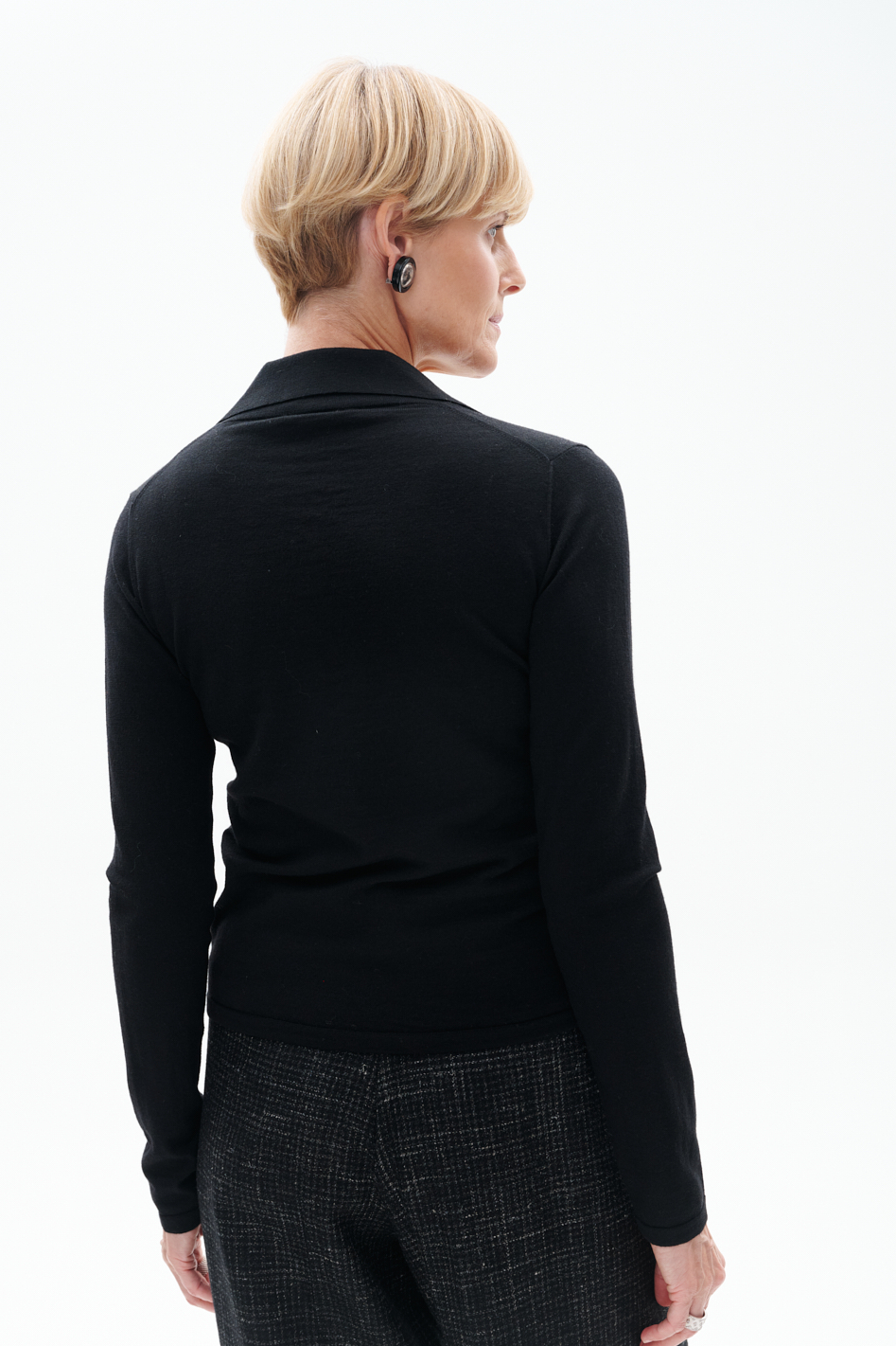 Roberto Collina Поло со шнуровкой из шерсти тонкого кручения мерино