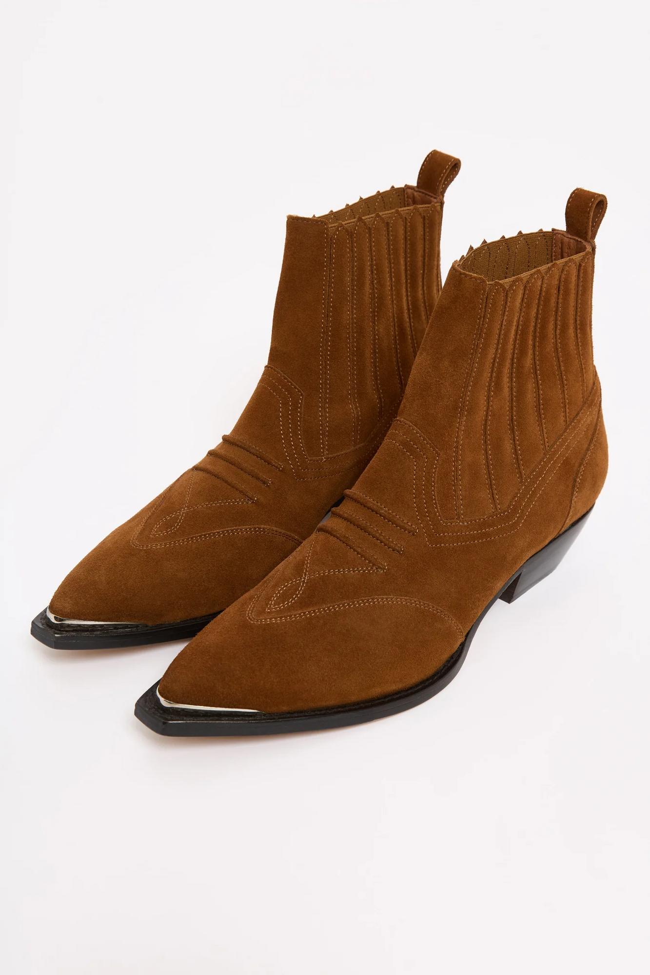 ROSEANNA Сапоги-казаки из замши оттенка коньяка