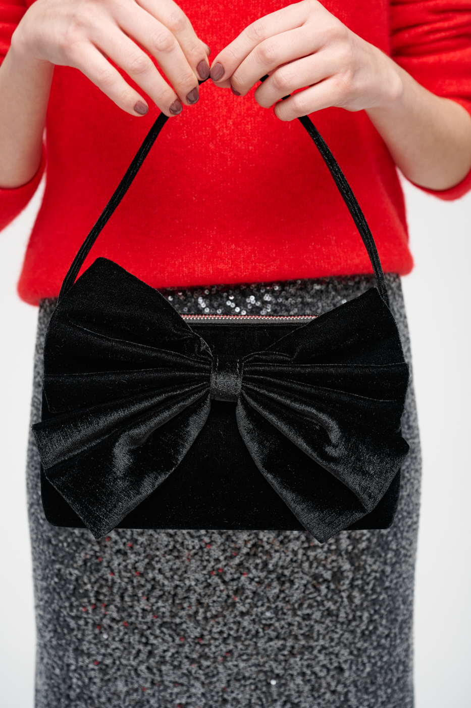 MC2 SAINT BARTH Сумка из бархата с пышным бантом