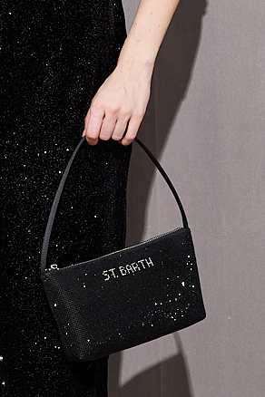 MC2 SAINT BARTH Сумка- pouchette со стразами, черная