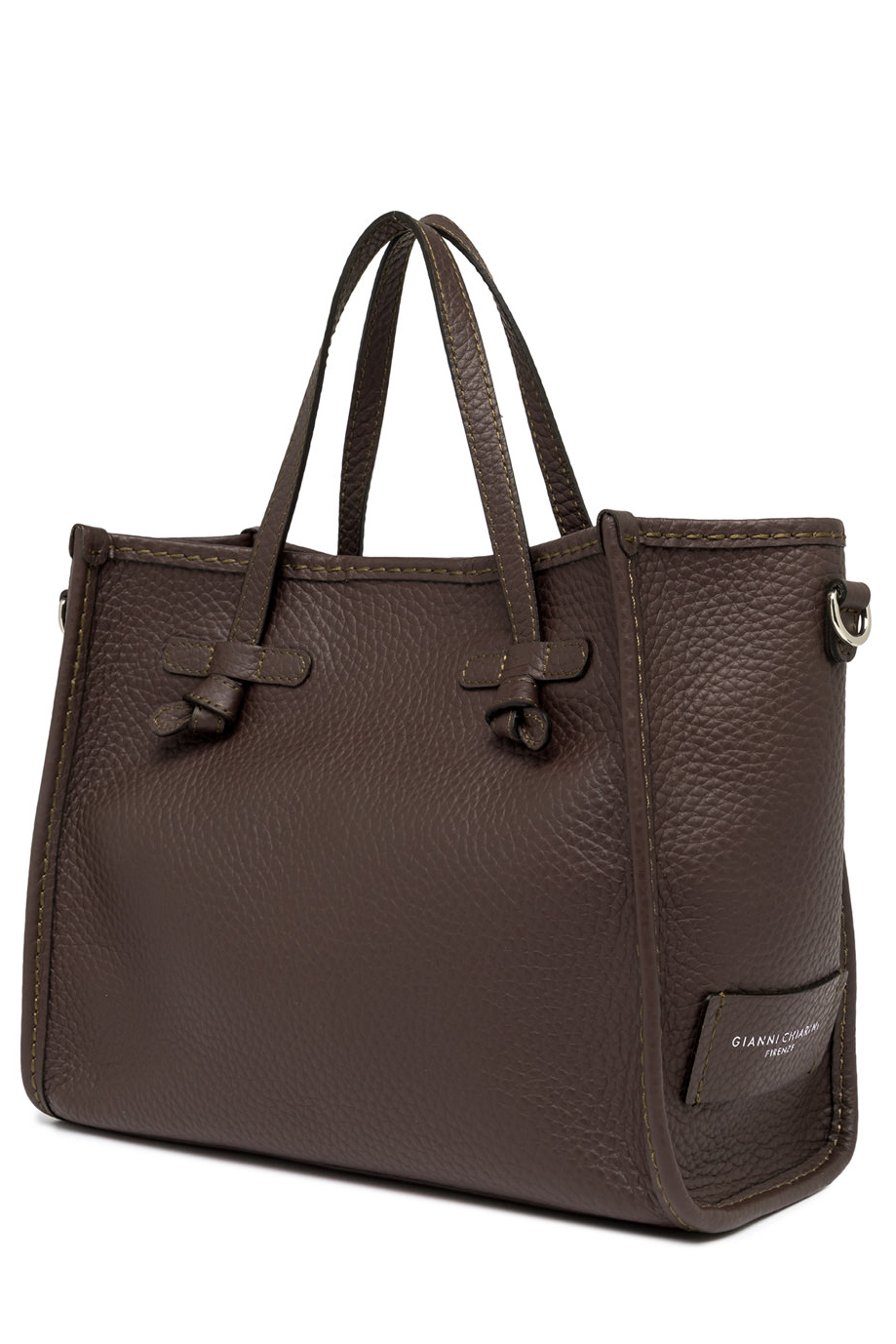 GIANNI CHIARINI Сумка MARCELLA 32 из премиальной зернистой кожи оттенка горького шоколада