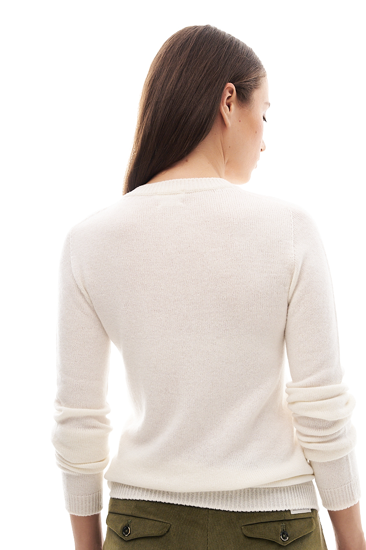 PHIILI Пуловер из бленда мериносовой шерсти и кашемира молочного оттенка