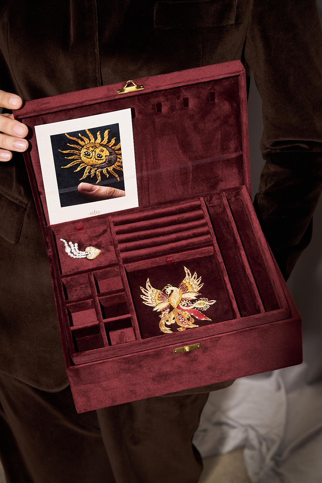 SITIS Шкатулка для украшений Garnet, двухуровневая