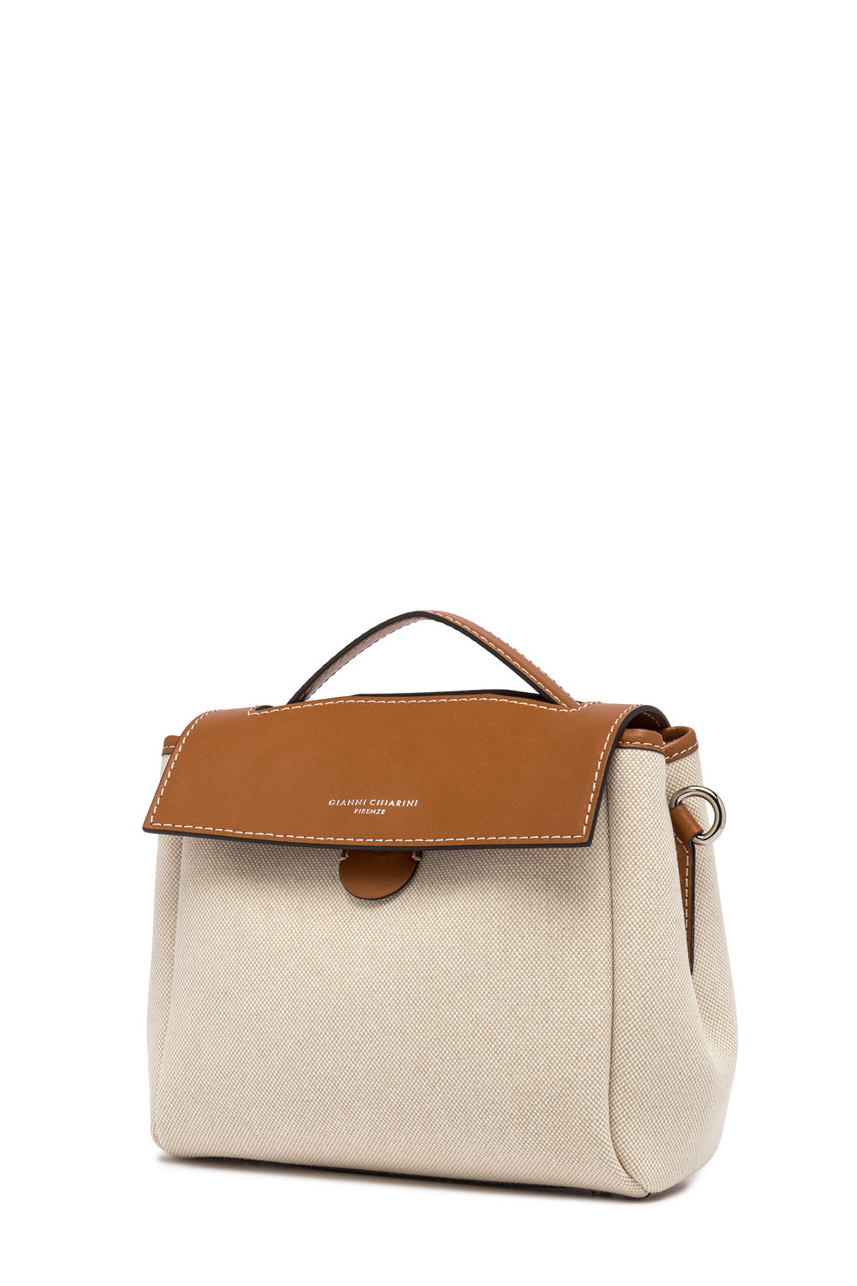 GIANNI CHIARINI Сумка CLIO-mini  из хлопкового канвас с клапаном из гладкой кожи