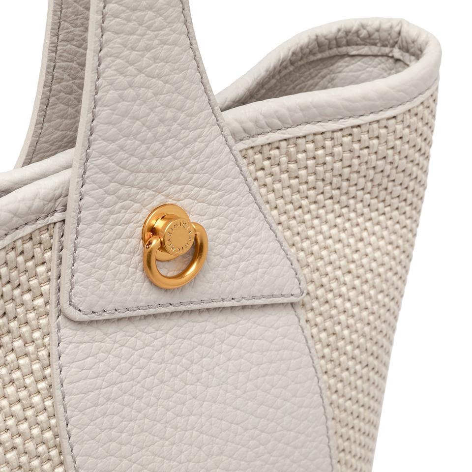 GIANNI CHIARINI Сумка ESTER из комбинированной жаккардовой рафии и кожи
