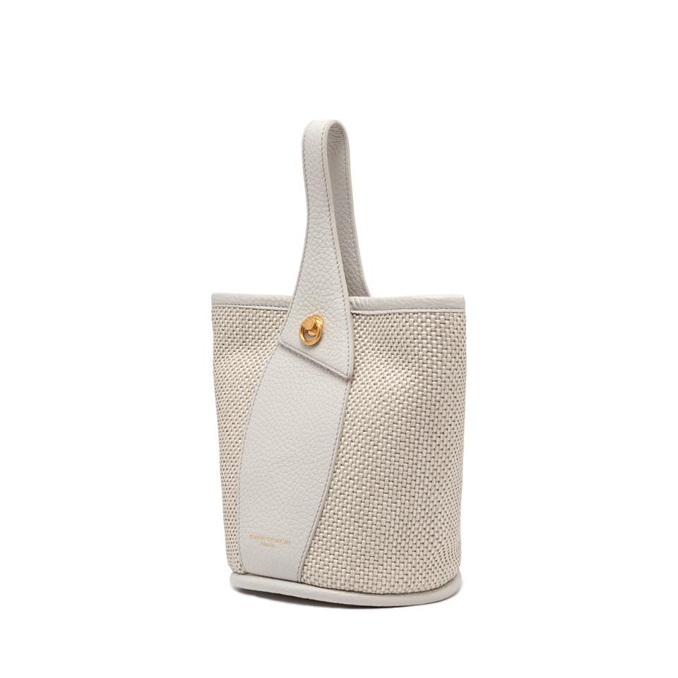 GIANNI CHIARINI Сумка ESTER из комбинированной жаккардовой рафии и кожи