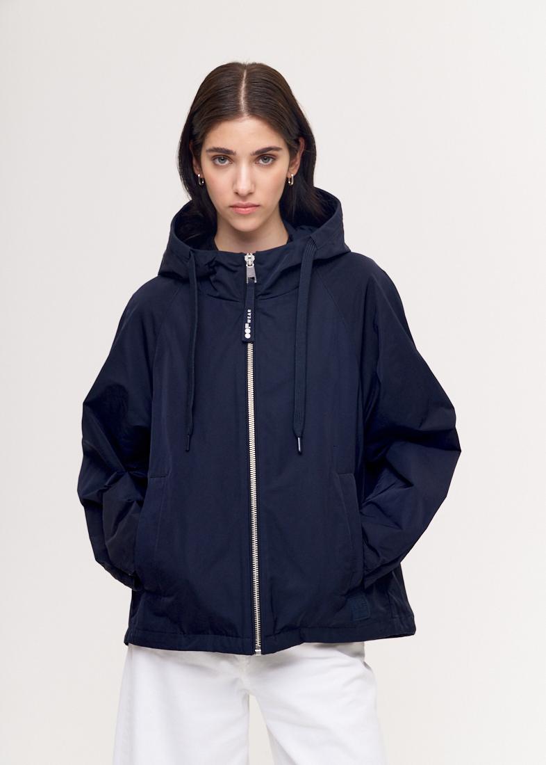 OOF WEAR Куртка из технонейлона глубокого темно-синего оттенка