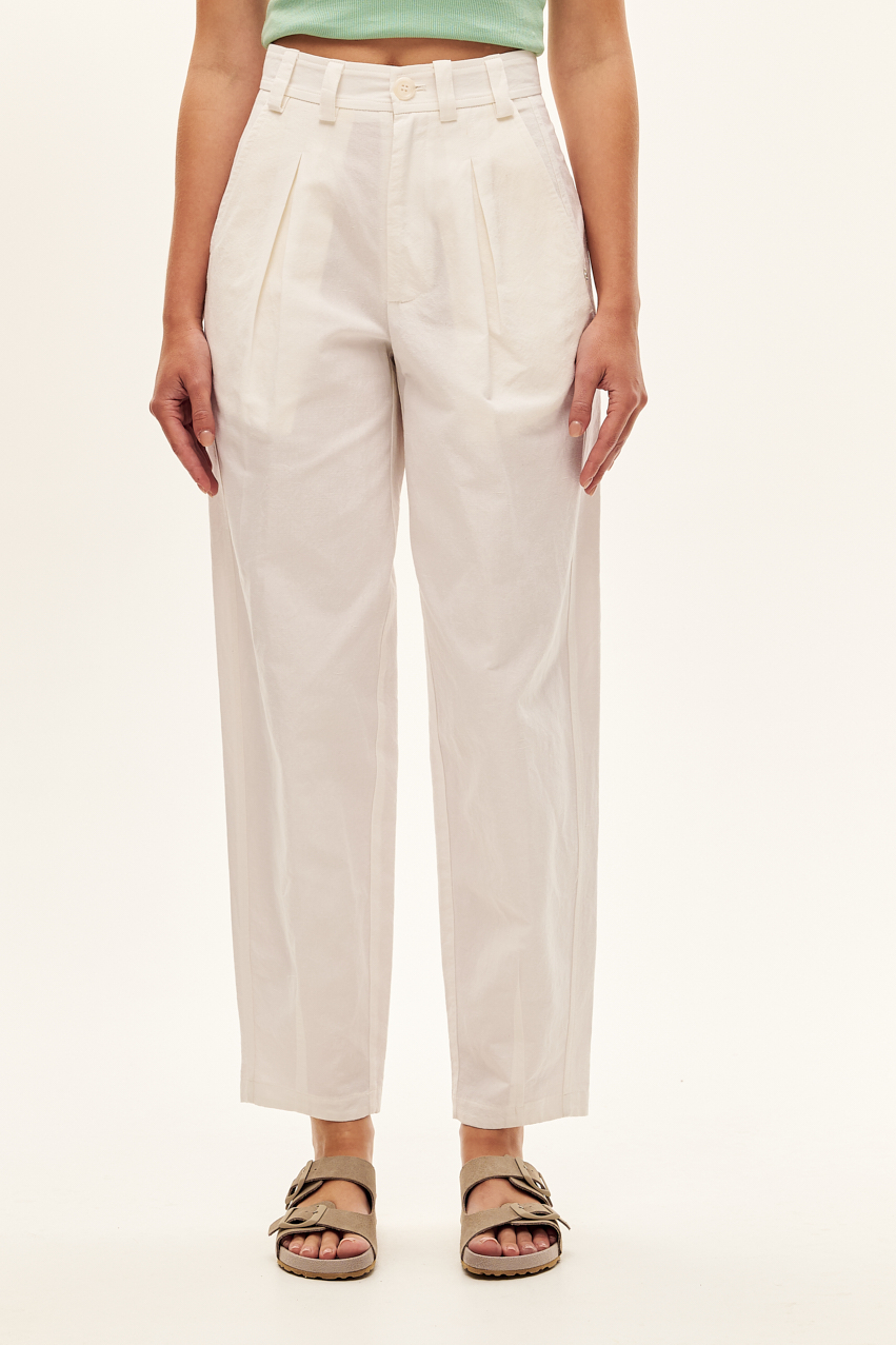 OTTOD'AME Брюки-бананы из бленда льна и хлопка