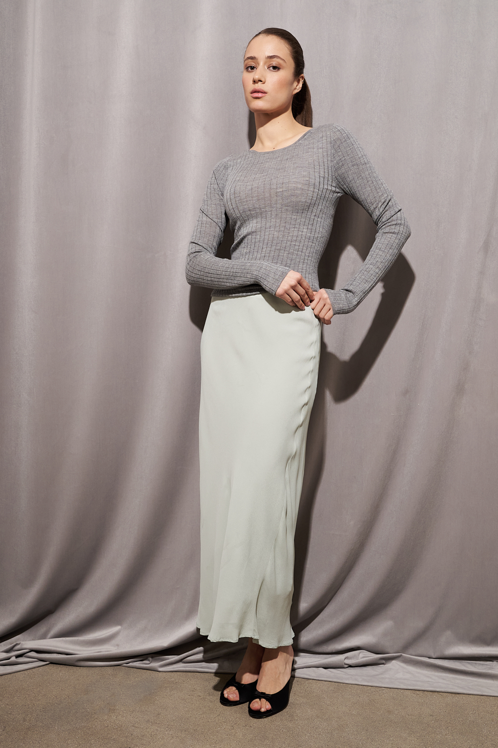 MEME ROAD Юбка бельевого типа из струящегося шифона на подкладе