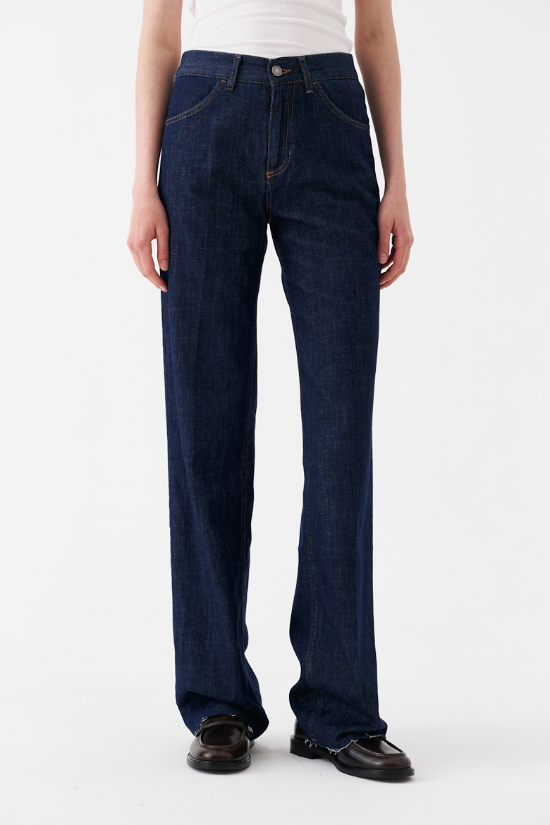 MERCÍ Джинсы прямого кроя MIRANDA из облегченного крафтового темно-синего денима