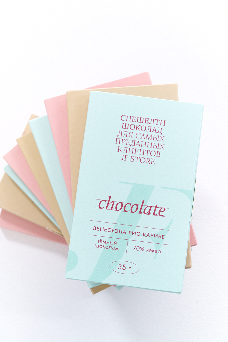 JF STORE Спешелти шоколад из лимитированного выпуска, сорт «Венесуэла Рио Карибе»