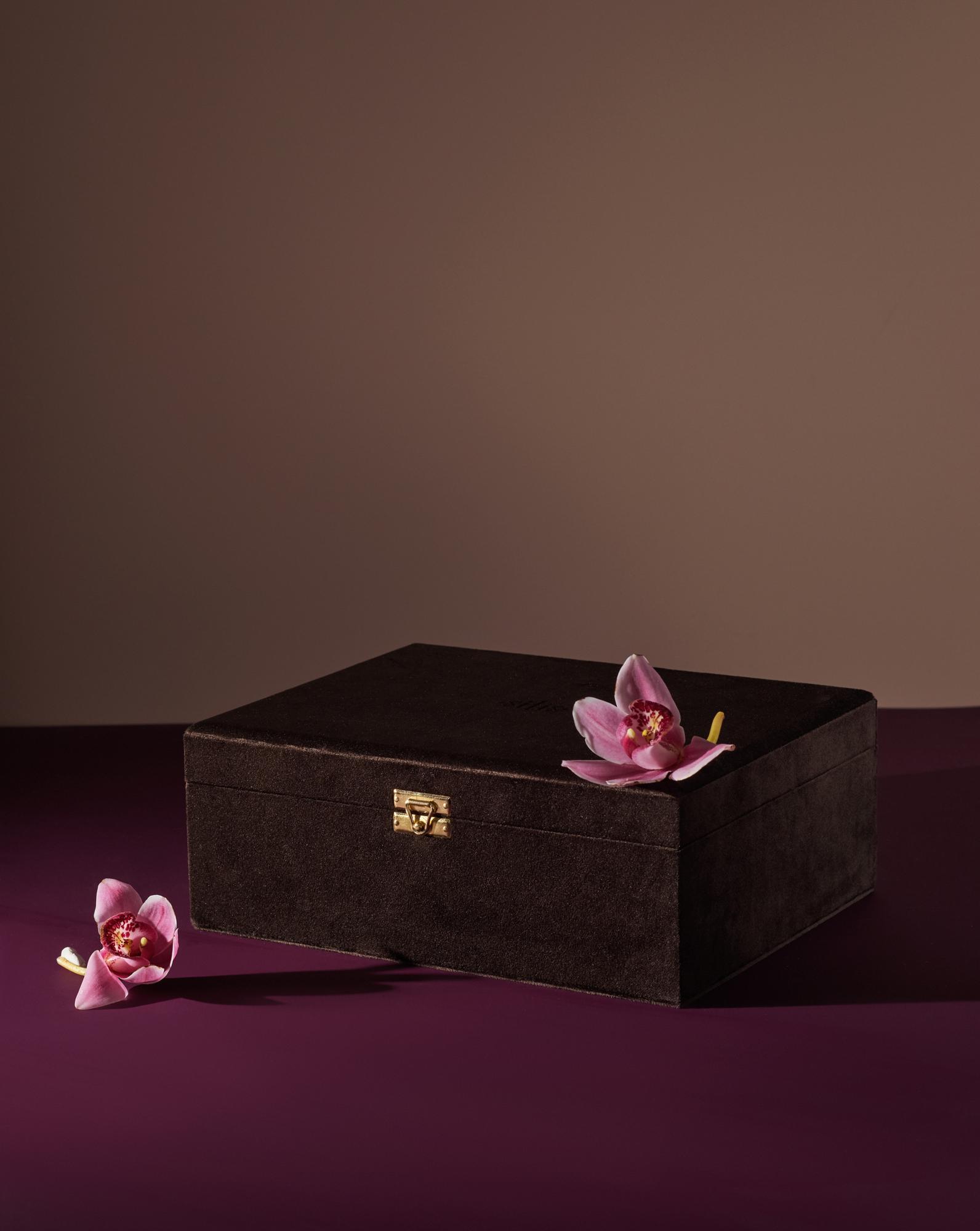 SITIS Бархатная двухуровневая шкатулка с тиснением Octagon