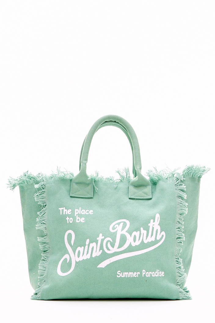 MC2 Saint Barth Сумка VANITY из хлопка канвас оттенка шалфея