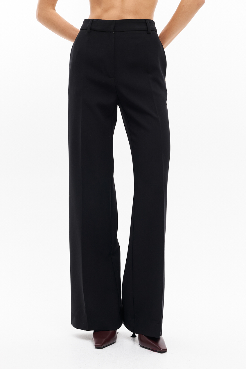 OTTOD'AME  Брюки VALERIA прямого кроя черного цвета