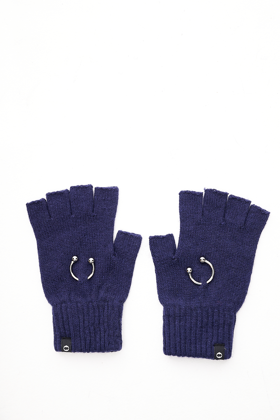 OTTOD'AME  Митенки из бленда кашемира и шерсти оттенка navy blue