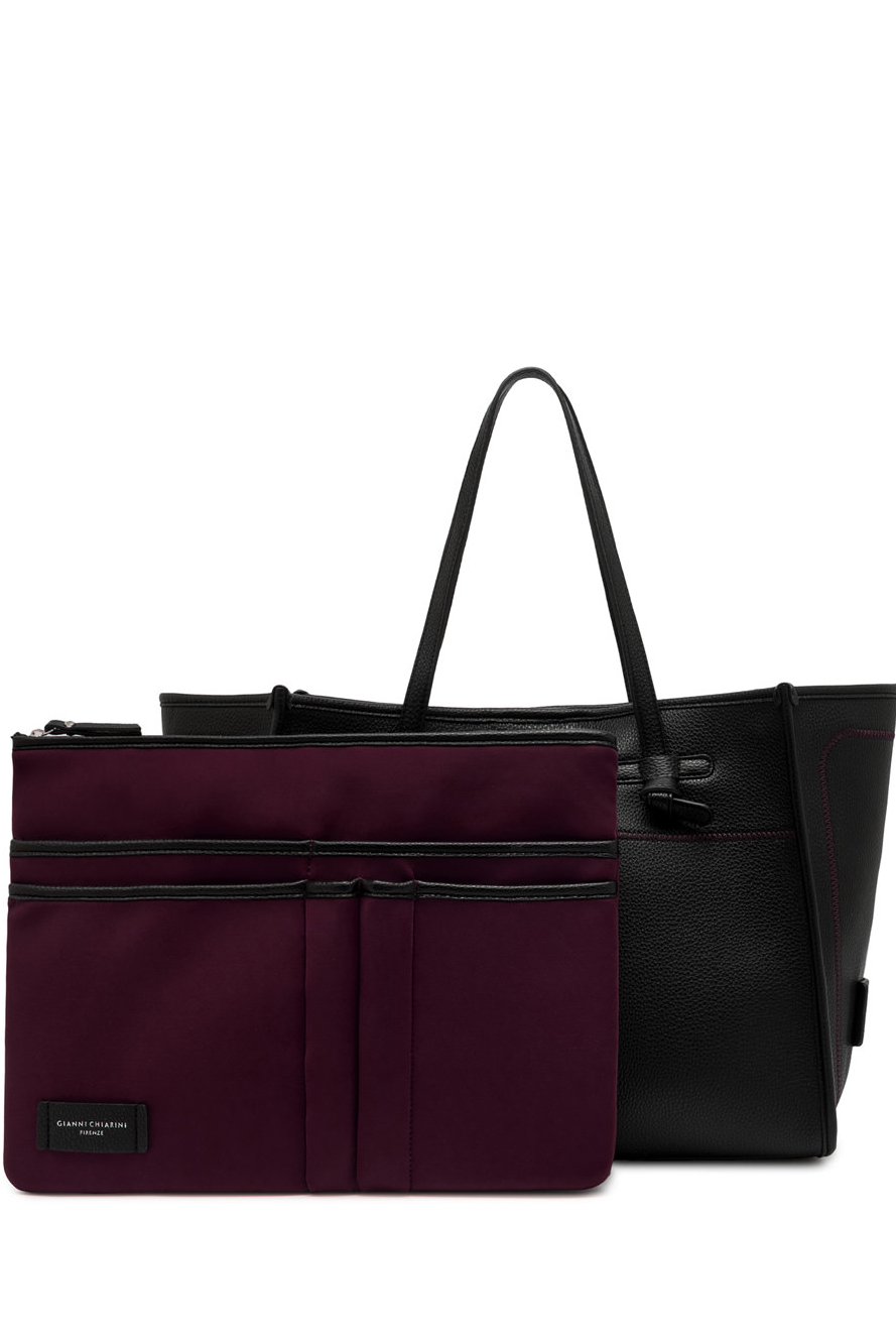 GIANNI CHIARINI Сумка тоут Marcella BEAT из кожи на неопрене с большим кейсом-органайзером для ноутбука и документов