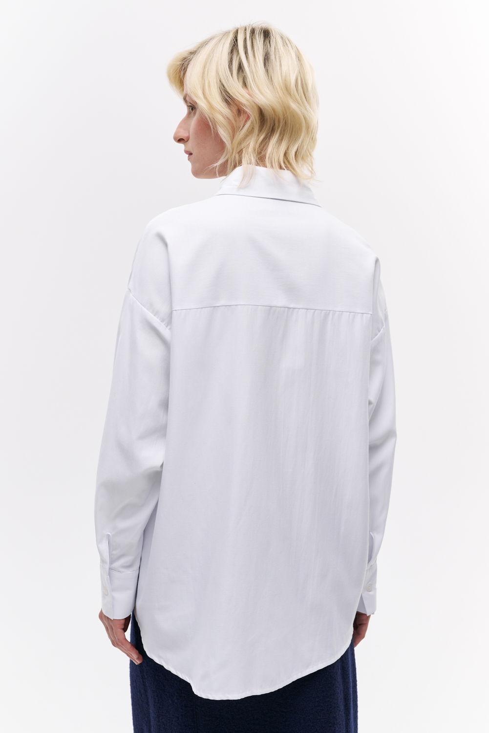 MEME ROAD Рубашка навыпуск из белоснежного хлопка-пике