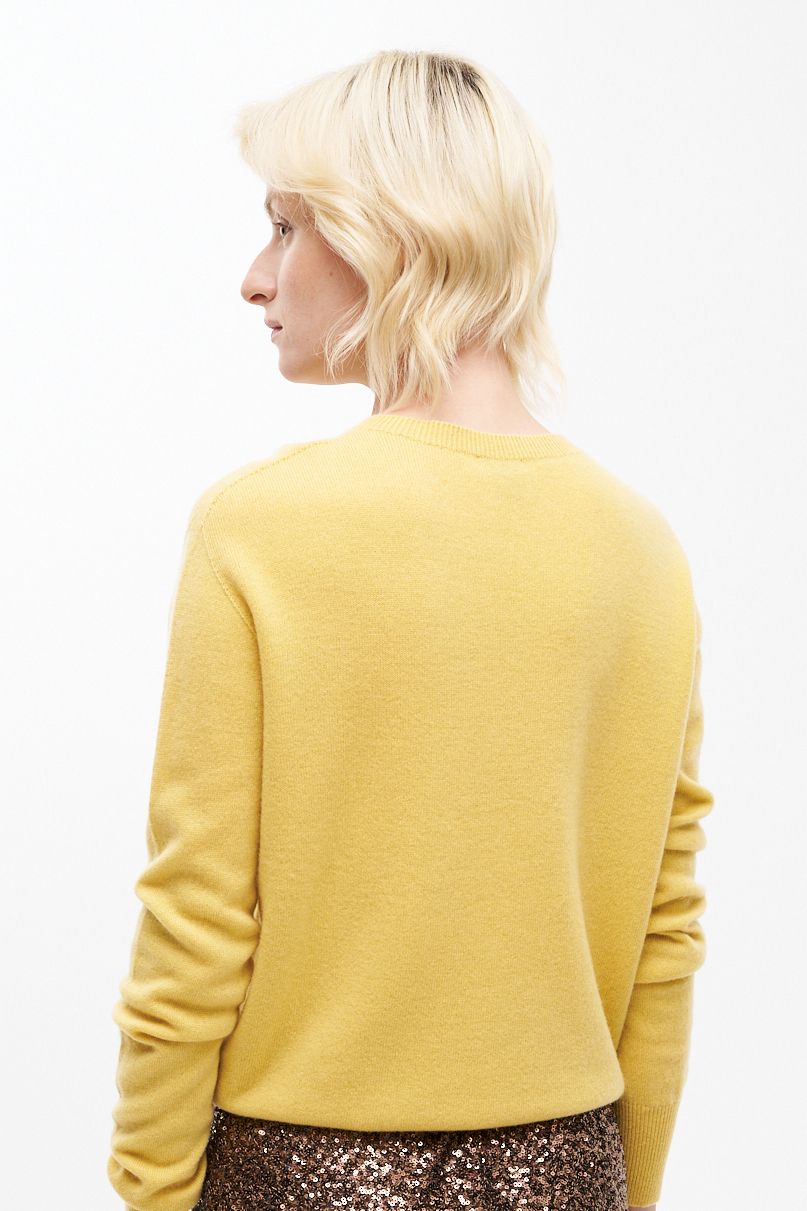 MEME ROAD Свитер из нежной шерсти оттенка горчицы