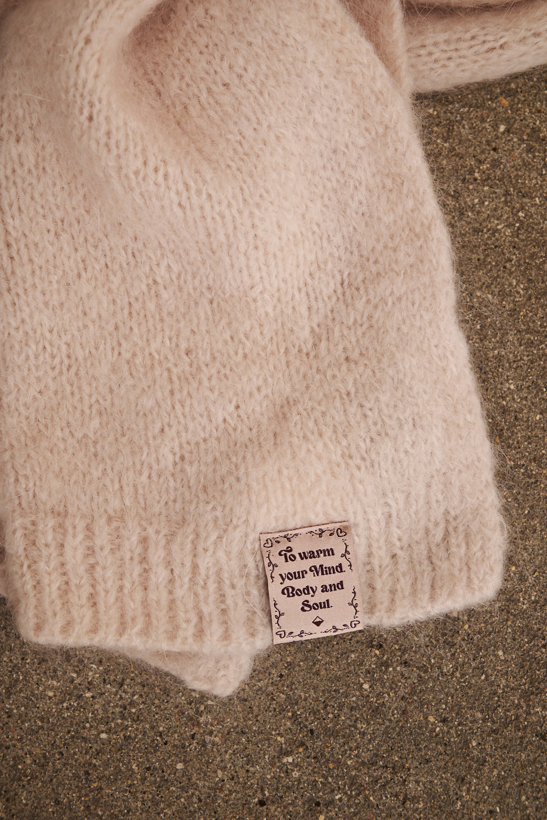 MEME ROAD Шарф из воздушного мохера оттенка экрю