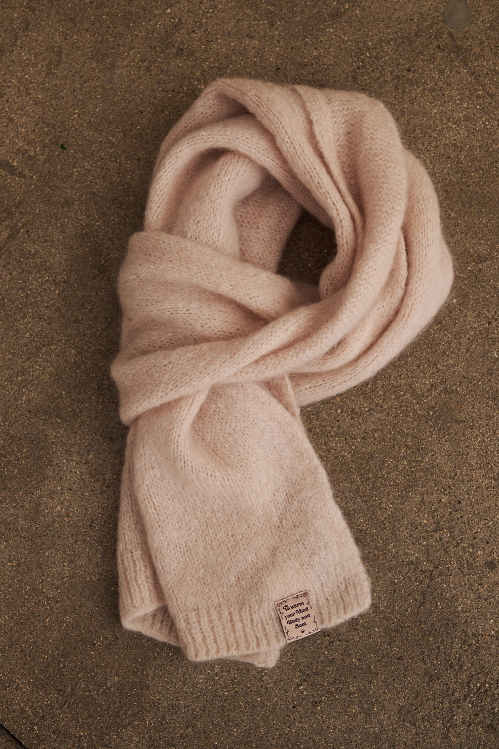 MEME ROAD Шарф из воздушного мохера оттенка экрю