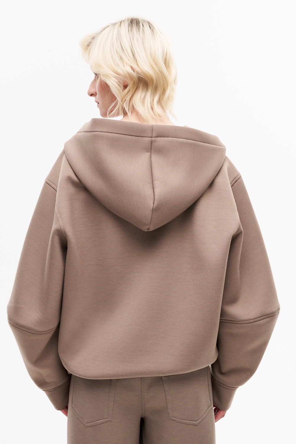 TELA Худи из джерси на неопрене в оттенке тауп