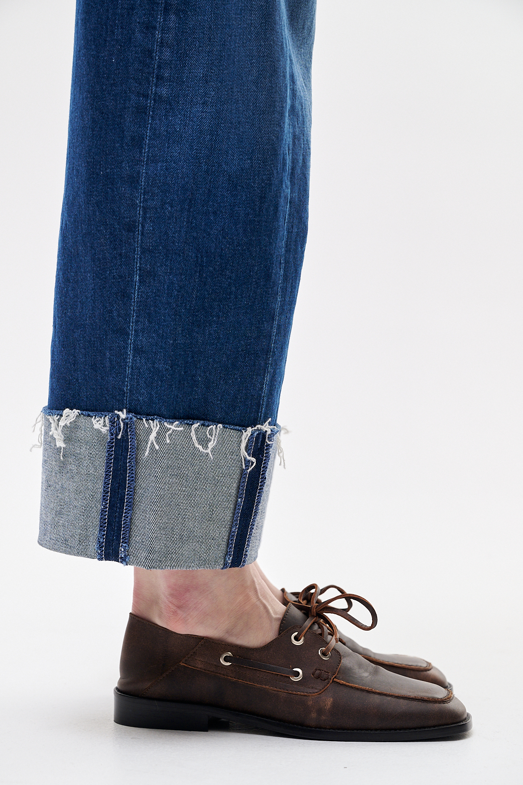 ROSEANNA Топсайдеры на шнуровке RICKIE из кожи оттенка шоколад с эффектом состаривания