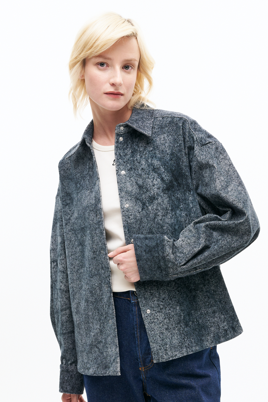 ROSEANNA Рубашка BIJOU свободного кроя из фактурного вельвета с тай-дай принтом