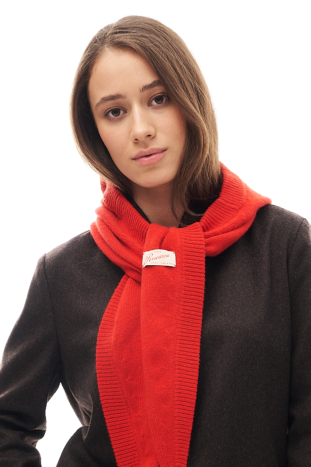 ROSEANNA Капюшон-косынка из бленда кашемира и шерсти оттенка rouge