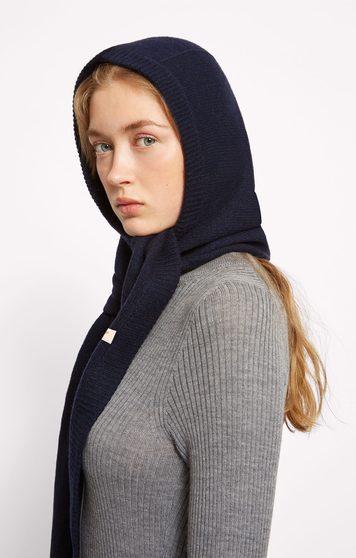 ROSEANNA Капюшон-косынка из бленда кашемира и шерсти оттенка navy blue