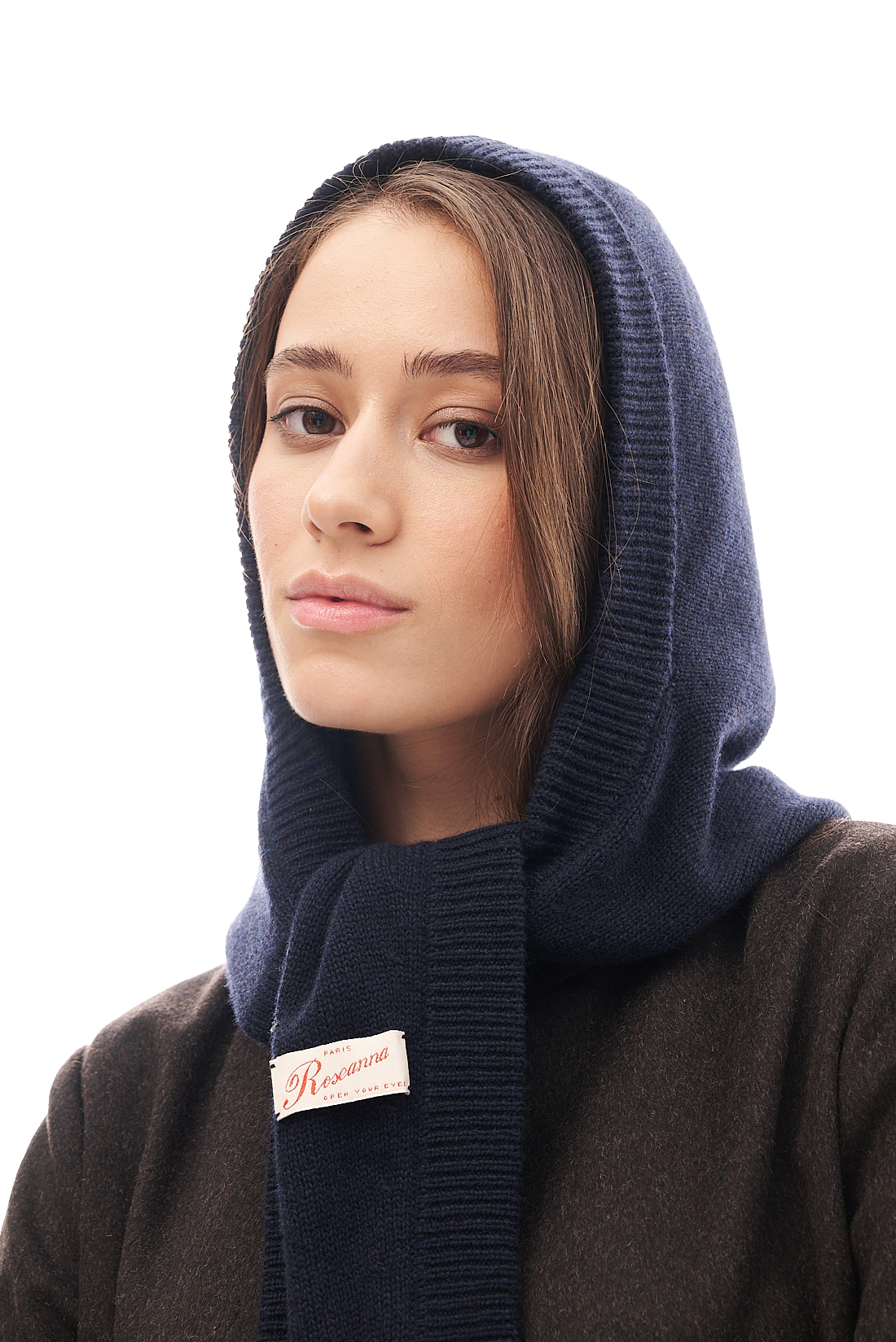 ROSEANNA Капюшон-косынка из бленда кашемира и шерсти оттенка navy blue